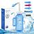 Neti Pot Sinus Rinse Bottle Nose Wash Cleaner Pressure Rinse Nasal Irrigation for Adult & Kid BPA Free 300 ML with 30 Nasal Wash Salt Packets and Sticker Thermometer(Blue)