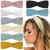 Huachi Boho Head Bands for Women's Hair Non Slip Twist Hair Bands for Short Hair Fashion Summer Hair Accessories Solid Color 8Pcs Bloom Your Beauty