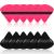 12 powder tassels make-up triangle for loose powder sponge primer cosmetics body body soft make-up tools mineral powder dry moist (black pink)