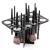 Luckyiren Makeup Brushes Drying Rack, Brushes Dryer, Collapsible 28 Slot Acrylic Brush Holder Stand Tree Tray Support Display for Makeup Artist Acrylic Nail Brushes Paintbrushes Makeup Lovers, Black