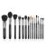 Jessup Pro Makeup Brushes 15 Pcs Makeup Brush Set Cosmetics Make Up Powder Foundation Eyeshadow Eyeliner Blending Lip Brush Tools (Black/Silver) T092