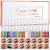 evpct 16 Color Liquid Glitter Eyeliner Sets Eyeliner Glitter Liquid Liners for Women White Silver Rose Gold Pink Liquid Sparkly Glitter Eyeliner delineador con glitter de colores para ojos colores C01-Glitter