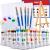 J MARK Paint Kit  22 Piece Set Acrylic Canvas Painting Kit with Wood Easel  8x10 inch Canvases  12 Washable Paints  5 Brushes  Palette and Color Mixing Guide