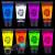 UV Face  Body Paint Set - Blue Squid 8 Liquid UV Body Paints (8 Large 0.68 fl oz) FREE BONUS Mini Ultraviolet Flashlight - Glow in The Dark Neon Face  Body Paint - Black Light Reactive Neon Paints 8 x Squeeze Tubes