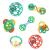 Bright Starts Schnuller & Shakers 7 pieces of gift set-BPA-free baby rattling bite rings and strollers toys unisex newborn+ 13079 multicolored