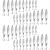 Fishing Lures Fishing Spoons Saltwater Treble Hooks Lures Hard Metal Spinner Baits 5 Sizes Casting Spoon Lures for Salmon Bass in 1/5 oz 1/4 oz 3/8 oz 1/2 oz 3/4 oz Silver 20