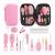 Baby Healthcare and Grooming Kit Baby Hair Clippers  Baby Nail Clippers with Light for Newborn Infant Toddler Kids Toes and Fingernails - Care  Polish and Trim (20 Kits Pink)