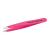 Tweezerman Stainless Steel Mini Slant Tweezer Neon Pink 1 Count Flamingo Pink