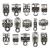 100 pcs Clasp Bail Beads Charms  Bail Tube Beads  Loose Spacer Bead  Bead Hanger Charm for Jewelry Making DIY Necklace Bracelet (M611)