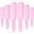 6 Packs Barber Combs, Barberology 9 Inch Clipper Combs Flat Top Clipper Combs Barber Blending Comb Heat Resistant Hair Cutting Combs for Clipper-Cuts And Flattops (Pink)