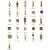 Plaid Wood Burning Tool Tip Set, Set of 26, Gold