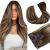  Hot sales product Hetto clip extensions real hair balayage brown clip in extensions real hair remy clip in hair extensions balayage #4/27/4 chocolate brown to caramel blonde smooth 35 cm 2-2 #4/27/4 balayage
