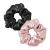 Lilysilk 100% silk hair rings women ponytail bracker hair band made of silk silk hair tie packaging reus (black+altrosa 2) 2 pieces (1 Pack) black+altrosa