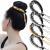 4 Pack Bride Hair Bun Holders Rhinestone Ponytail Holder Glitter Bun Clip Rhinestone Hair Holder for Birds Nest Rhinestone Barrettes Hair Bun Accessories for Women Bride Wedding Party
