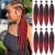 Leeven 8 Packs Red Pre Stretched Braiding Hair Extensions Yaki Straight Ombre EZ Crochet Braids Braiding Hair Hot Water Setting Burgundy Red EZ Braiding Hair Extensions /26 Inch 1B900# 26 Inch (Pack of 8) 1B900