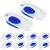 4 Pairs Gel Heel Cups, Shoe Inserts for Plantar Fasciitis, Sore Heel, Heel Pain, Heal Dry Cracked Heels, Achilles Tendinitis, Height Increase Insoles (for Men's Size 7.5-12) Ripple
