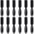 Blade Clipper Cleaning Brush Scrub Brush Barber Blade Cleaning Clipper Nylon Brush Tool, 12 Pieces(Black)