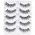 3D false eyelashes natural eyelashes pure handmade natural look fluffy artificial eyelashes multipack strip lashes (HS17-7)