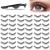 Nuogo 24 Pairs Reusable Self Adhesive Eyelashes No Glue or Eyeliner Needed False Eyelashes Natural Look Easy to Apply Eye Lashes with Fake Eyelash Extension Applicator Tool  Black