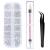 Rhinestones 6 Sizes Flat Back AB Crystal Nail Art Rhinestones and Clear Crystal Rhinestones with Pick Up Tweezer and Rhinestone Picker Dotting Pen for Nails Clothes Face And Crafts 1440 Pieces