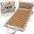 Glanz Berlin Health Collection: XL Akupressurmatte Set Intense made of linen help with tension back pain massage mat with pillow (heat function) & bag sustainable