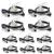 Case of 10, Retevis Walkie Talkies Earpiece with Mic 2 Pin Acoustic Tube Headset Compatible with Baofeng UV-5R Retevis H-777 RT21 RT22 Arcshell AR-5 Two Way Radio