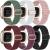 Ouwegaga 6 Pack Elastic Band Compatible with Fitbit Versa 3 Bands/Fitbit Sense Bands Women Men, Adjustable Stretchy Nylon Solo Loop Sport Strap for Fitbit Versa 3 and Sense Smartwatch Black/White/Rose Pink/Smokey Mauve/Win…