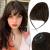 RUWISS Clip in Fringe 100% Human Hair Clip in Bangs Wispy Bangs Fringe with Temples Fringe Extensions Clip in Hair for Women Bangs Hairpieces for Daily Wear(Brown Black) 5 5 g (Pack of 1) Brown Black