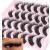 False Eyelashes Russian Strip Lashes Fluffy Fake Eyelashes Extension D Curl Wispy Handmade Soft Reusable 14 Pairs Lashes Pack D Curl-Naturl&Cat Eye2