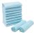 Zollner 10 Set Seif towels in 30x30 cm - suction -strong and soft washcloths in light blue - with a practical hanger - washable up to 60 C - cotton - hotel quality 10x soap wipes light blue