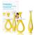 Grow-with-Me Training Toothbrush Set | Infant to Toddler Toothbrush Oral Care for Sensitive Gums by Frida Baby Grow-with-Me Training Toothbrush Set  (6M+)