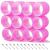 24 Pcs Hair Rollers Set Hair Curlers With 12 Pcs 64MM Self Grip Jumbo Hair Rollers & 12Pcs Duckbill Clip Salon DIY Hairdressing Curlers Hair Curlers Rollers Tools for Long Medium Short Hair 64MM-Rose Red