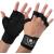 Mava Sports Ventilated Workout Gloves with Integrated Wrist Wraps and Full Palm Silicone Padding Extra Grip & No Calluses, for Weightlifting, Pull Ups, Cross Training, WODs Black Large