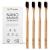 Greenable Nano toothbrush made of bamboo 4er set - 20 000 extra soft bristles - 100% BPA -free - Bamboo Toothbrush - Vegane & Environmental -friendly bamboo toothbrush (black)