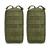 G4Free 2 Pack Molle Pouch Small Tactical Belt Bag Pouch Utility Pouch Molle Accessory Molle Pouch EDC Bag Hiking Equipment Green