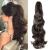 Silk-co Long Wavy Curly Claw on Ponytail Extensions Synthetic Clip in Hairpiece Pony Tail Extension 18 inch Dark Brown Heat-Resisting 18inch (Pack of 1) Dark Brown