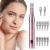 Microneedling Pen 9-Speeds PELCAS Dermapen 0-2.5mm Adjustable with 12 Pcs Cartridges Type-C Rechargable Electric Derma Roller with LCD Screen for Anti-Aging Skin Care Wrinkle Stretch Marks Hair Loss 5 Count (Pack of 1)
