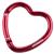 munkees heart carabiner keyring red