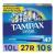 Tampax Pearl Tampons Multipack, Light/Regular/Super Absorbency, With Leakguard Braid, Unscented, 47 Count