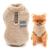 Smalllee_lucky_Store Pets-Sherpa-Fleece sweater vest turtleneck sweater with D-ring soft sweatshirt for small dogs cats puppy yorkie chihuahua warm autumn winter clothing brown s s brown