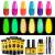 BURANO Poly Nail Extension Gel Kit 2in1 Poly Extension Gel Kit Glow In The Dark & Temperature Color Changing Builder Gel Extension Nail Gel Kit Gel Builder for Nails All-in-One black