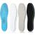 3 Pairs Breathable Shoe Insoles Inserts Ultra-Soft Cushioning Walking Comfort Insoles Double-Layer Latex Foam Perforated Insoles Replacement Insoles for Men 7-11 Woman 2-8 (White, Black, Grey)