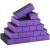 20 Pack Professional Nail Buffer Blocks Sanding Buffing Nail Files Pedicure Manicure Tool for Acrylic Nails 80/120 Grit (Purple Black)