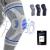 Professional Knee Brace Compression Sleeve - Best Knee Braces for Men Women Medical Grade Knee Support Protector for Running Meniscus Tear Arthritis Joint Pain Relief Sports Injury Recovery N2/Grey L