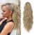 FESHFEN Ponytail Extensions Drawstring Ponytails Hair Extension Blonde & Ash Blonde Mixed Long Curly Wavy Hair Piece Synthetic Pony Tail Hairpieces for Women 18 inch 18 Inch Blonde & Ash Blonde Mixed