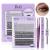 B & Q eyelash Extensions Set 30d+40d DIY LASH Extension Set with spike eyelash extension set with Bond & Seal and tweezers (multi-style mix 10-16mix) 1 piece (1 Pack) Spike lash kit