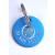 Paradise Pets DO NOT FEED CAT SAFETY ID TAG PERSONALISED ON REVERSE WITH YOUR CHOICE OF TEXT - BLUE WITH FISH BONE MOTIF