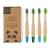 Wild & Stone |Bio-Children's toothbrush made of bamboo |4-pack |Soft fiber bristles |100% biodegradable handle |BPA-free |Vegan environmentally friendly children's toothbrushes (Aqua)