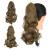 Gairyan ponytail extensions 45cm claw on ponytail hair part clip clip in extensions braid curly wavy lang hair part braid synthetic hair art hair hair extension for women (golden brown) 45 cm golden brown