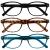 The reading glasses are taking special 3-pack mixed offer sea blue brown tortoisy black women men RRR76-123 +1.00 +1.00 Diopttria Sea blue / brown tortoise / black
